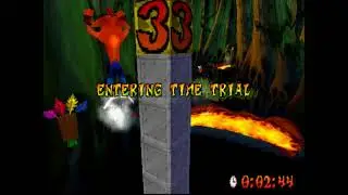 Crash Bandicoot Warped PAL (PSX) (Part 46/56) Dino Might! Time Trial