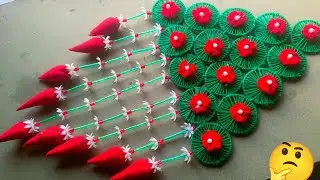 Chudi aur Lal mirch se diwal set banana sikhe 😍| chudi ka gate | Chudi ka wall hanging design 
