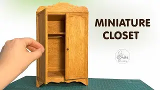 DIY MINIATURE CLOSET | Handmade Dollhouse WARDROBE with Tiny Details