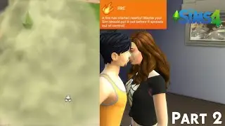 Fires, Fights, and First Kisses | First Sims 4 Let's Play | Part 2