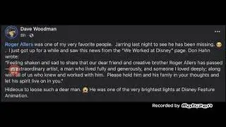 Roger Allers has passed away.