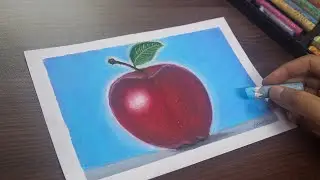 How to Draw a Realistic Red Apple | Beginners' Oil Pastel Tutorial | Saminspire
