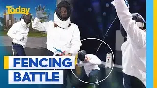 Karl and Sarah battle it out through Olympic fencing | Today Show Australia