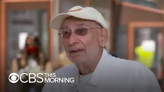 91-year-old salmon slicer Len Berk heads back behind the counter after COVID left him furloughed