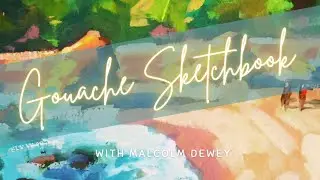 Peaceful Mermaids Pool in Gouache | Sketchbook Series | No Tutorial, Just Relaxing Art