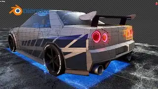3D modelling on BLENDER 2.9 - GTR R34 + HOTWHEELS Unboxing!