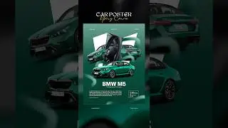BMW M5 Poster Designed using @canva | Rajesh #canvadesign #carposter