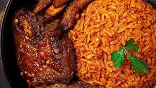 Cook Sunday lunch with me - 🌶️ Nigerian Jollof Peppered Chicken and plantains.
