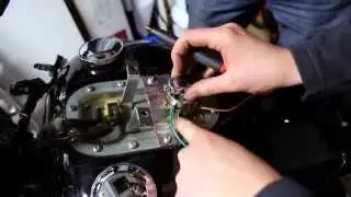 DIY Relocate the Street bob ignition switch to the tank dashboard