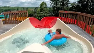 Long RIPTIDE Water Slide at Camelbeach Mountain Water Park