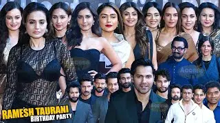 UNCUT | Ramesh Taurani GRAND 65th Birthday Party | Star-Studded Red Carpet | Aamir,Varun,Mrunal