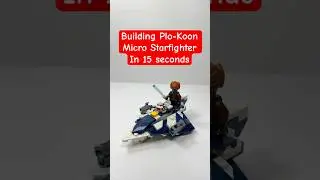 Building Plo Koon Micro-Starfighter in 15 seconds! #shorts #lego #legostarwars #stopmotion #starwars