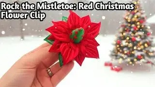 Elegant Red Floral Hair Clip for Women & Girls | Holiday Stocking Stuffer