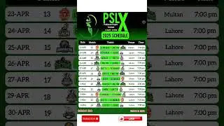 Hbl Psl schedule 2025 and all match fixtures psl 10 #psl2025 #psl2025schedule #psl10 #cricketshorts