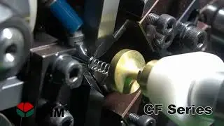 線徑0.3mm 直筒壓簧｜CNC壓簧製造機 CF-308-檢長機量測｜YHM友匯機械
