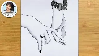 Romantic Couple Holding Hands pencil sketch || How to draw Holding Hands