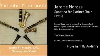 JEROME MOROSS Sonatina for Clarinet Choir Movement II
