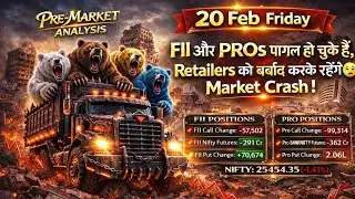 Pre Market Analysis & Report | FII DII & F&O Data | Nifty, Bank Nifty, Sensex Analysis | 20 Feb