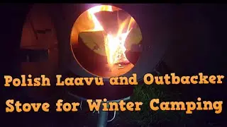 Polish laavu and outbacker stove winter camping