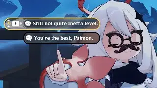 Reacci&oacute;n de Paimon si dices que Ineffa es mejor... (Di&aacute;logo alternativo) Misi&oacute;n del Arconte Luna ...