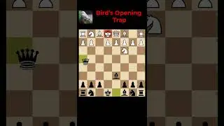 Bird&rsquo;s opening chess trap | Only for beginners #chess #trap #views #viral #viralvideo #shorts