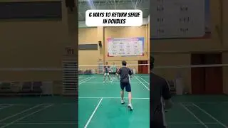 6 Ways to return serve in doubles #badminton #badmintontraining