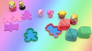Cut Kinetic Sand Gingerbread men and Teddybears with Pinkie Pie and Minions!