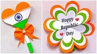 Handmade Republic day greeting card / How to make Republic day card 2022 / Republic day card ideas