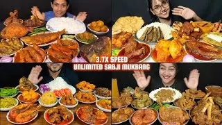 ASMR: Eating&nbsp;Lots of Different types of non veg food eating challenge 😍😋 basmati rice Mukbang 🤤