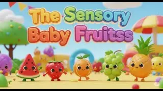 Baby Fruit Dancing 🌸 Sensory Play | Baby Sensory 🍓 Infant Visual Stimulation 🎶