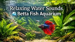 Sleep & Relax 🌙 Betta Fish Aquarium with Natural Water Sound