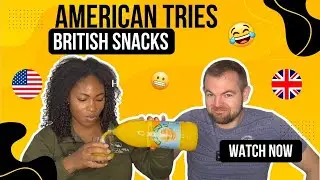 American Tries British Snacks and Drinks for the First Time| She Hates Jaffa Cakes!!!