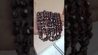 Garnet Dyed Faceted Nuggets Beads #handmade #semipreciousgems #beads #semipreciousgemstones