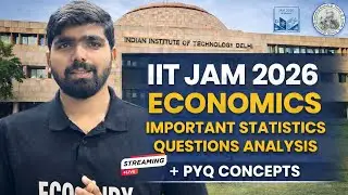 IIT JAM 2026 | IMPORTANT STATISTICS PYQ | DETAILED ANALYSIS | ECONOMICS #iitjam