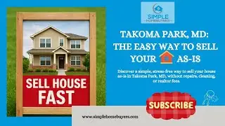 🏡 Sell My House As-Is in Takoma Park, MD | Sell House Fast in Maryland