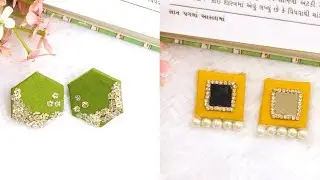 Super creative fabric earrings making at home//fabric earrings tutorial//Diy fabric earrings//