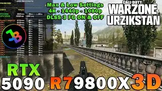 Call of Duty WARZONE | RTX 5090 | Ryzen 7 9800X3D | 4K - 1440p - 1080p | Max & Low Settings