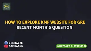 How to explore KMF website for GRE Preparation. GRE preparation for beginners.