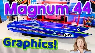 Скоростной радиоуправляемый катер Oxidean Marine Magnum 44 Twin Cat с НОВОЙ ГРАФИКОЙ! Регулятор с...