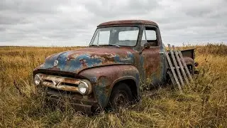 ASMR Car Restoration Full Rebuild of 1954 Ford F100 from Abandoned Condition to Looking New