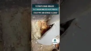 PLYMOUTH DRAIN UNBLOCK  -  247 DRAIN UNBLOCK IN PLYMOUTH - STACK PIPE AND SEWAGE CLEARED #shorts
