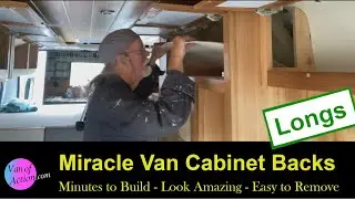 Best Van Conversion Cupboard Backer Vanlife removable cubby liner promaster sprinter transit build