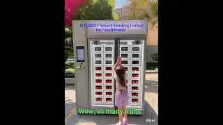 Smart Vending Machine Locker for Fresh Food Selling, Eggs, Meat, Bread, Fruit, etc, very convenient