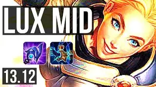 LUX vs TALON (MID) | 11/1/8, 1.2M mastery, Dominating | EUW Master | 13.12