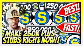 *INSANE* STUB METHOD IN MLB THE SHOW 21! MAKE 250K STUBS NOW! TOP 3 CARDS TO FLIP FOR PROFIT