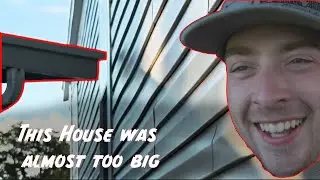 This mobile home barely fit into the park (CLOSE CALL)