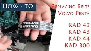 Инструкция по замене ремней на Volvo Penta KAD 42 43 44 или 300