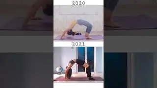 Slow Progress Is Still A Progress - Wheel Pose #beginneryoga #stretching #yoga #yogi