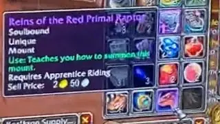 Cracked primal egg, finally got red raptor!! new mount!!!