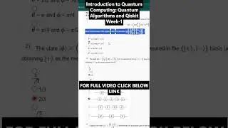 NPTEL Introduction to Quantum Computing: Quantum Algorithms and Qiskit Week 1 Assignment Answers